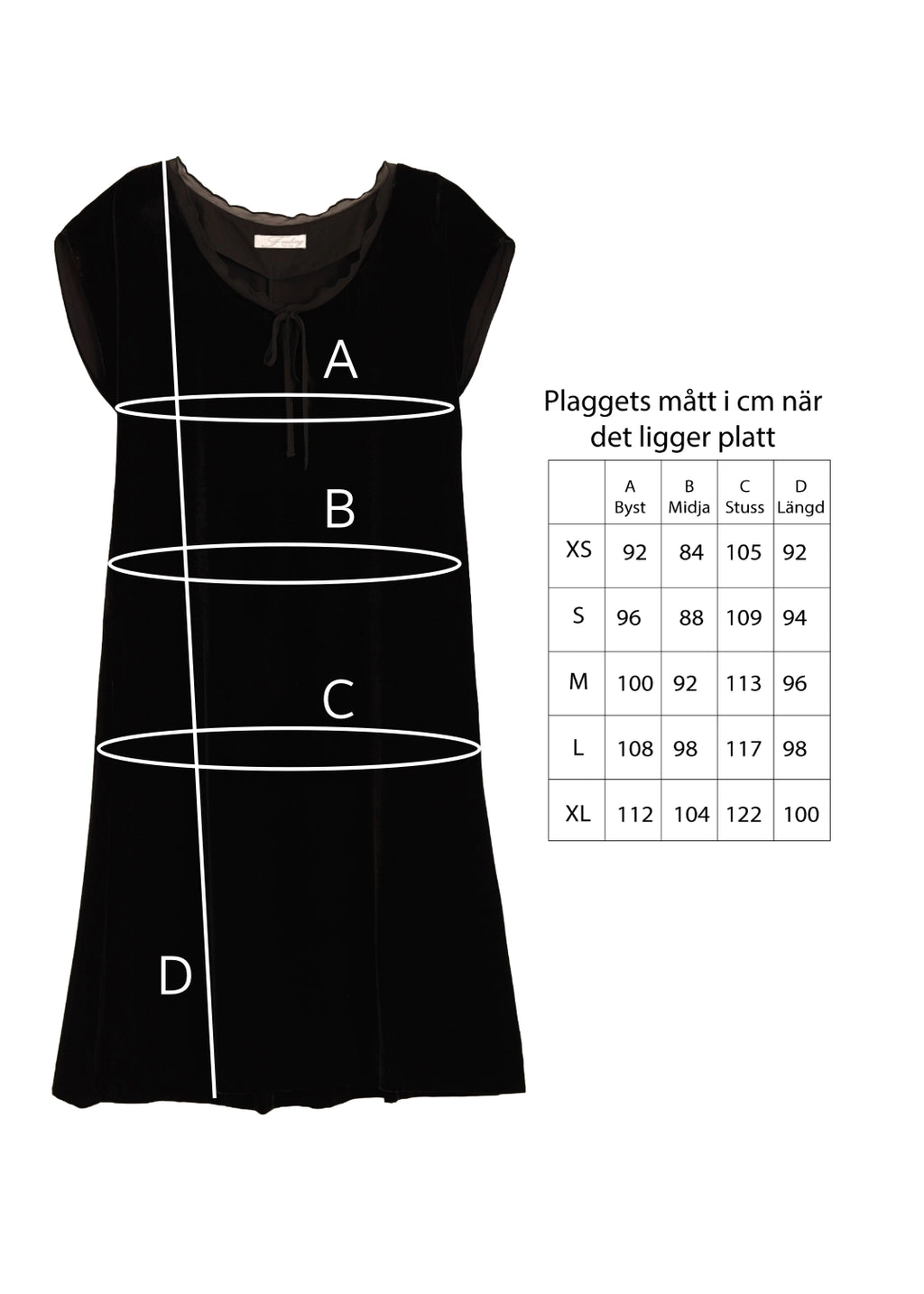 Sammets klänning med holkärm - Black