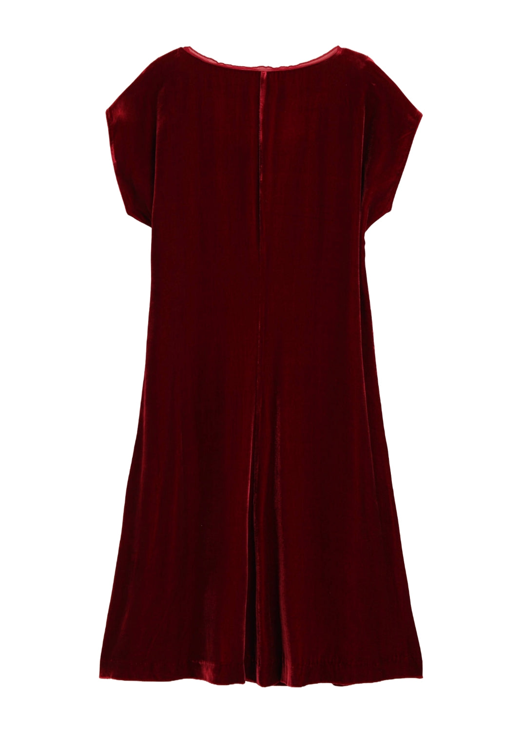 Sammets klänning med holkärm - Ruby red