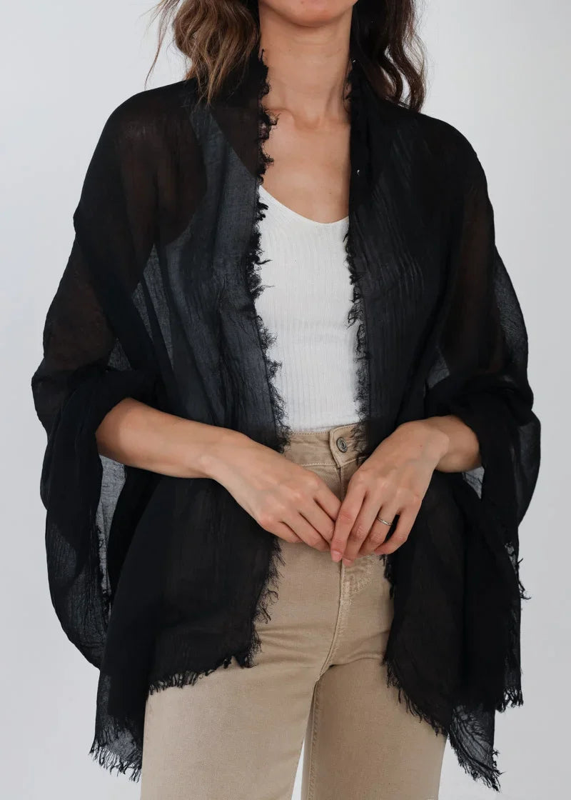 Stor sjal | Bamboo shawl - Black