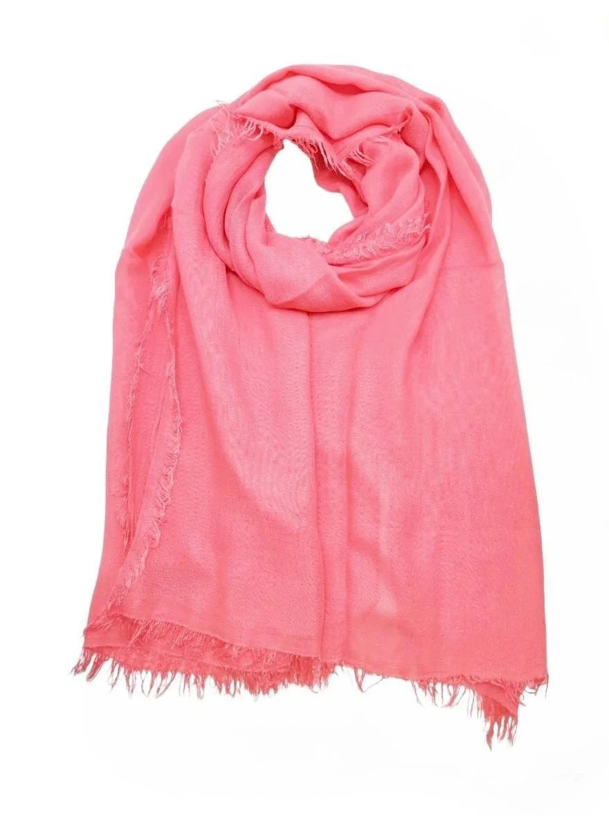 Stor sjal | Bamboo shawl - Coral