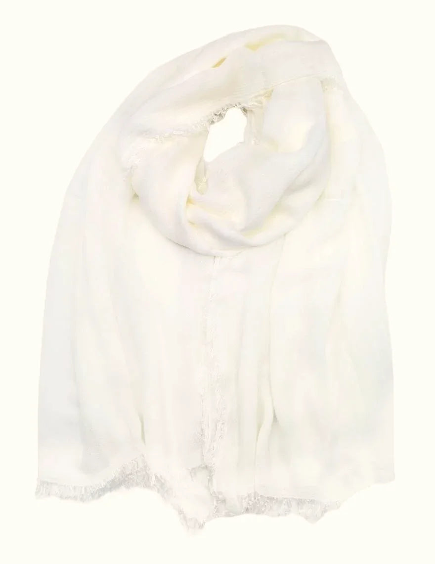 Stor sjal | Bamboo shawl -Cream