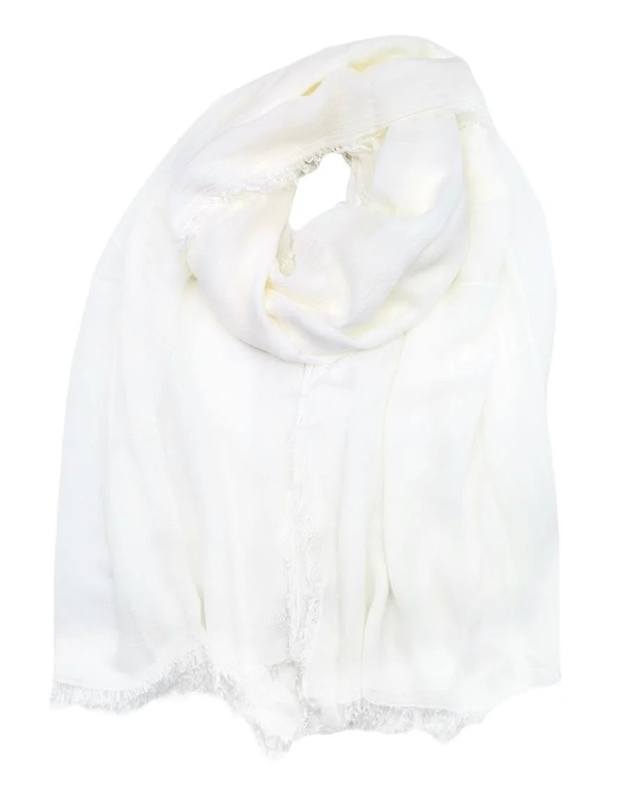 Stor sjal | Bamboo shawl - White