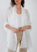 Stor sjal | Bamboo shawl - White