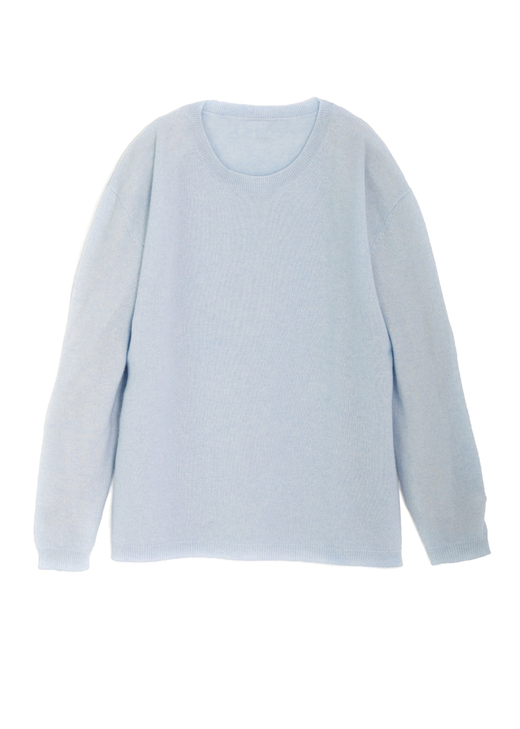 Rundhalsad kashmir tröja - sky blue