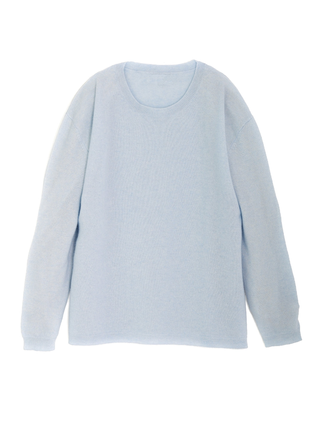 Rundhalsad kashmir tröja - sky blue