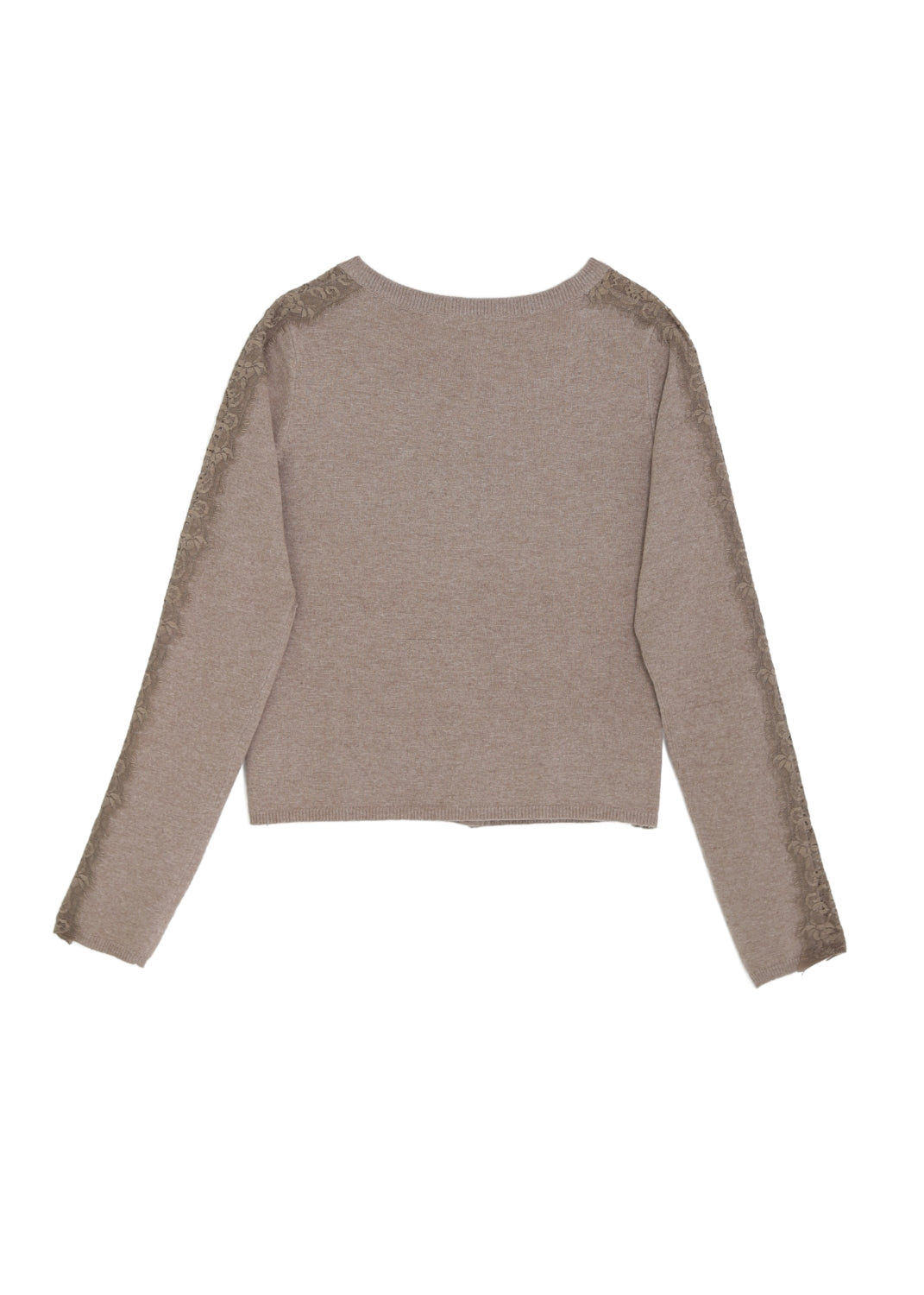 Rundhals cardigan - Beige