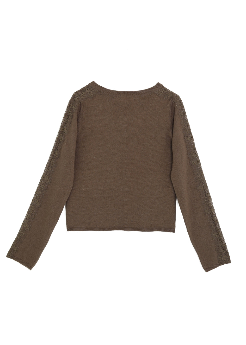 Rundhals cardigan - Moss Green