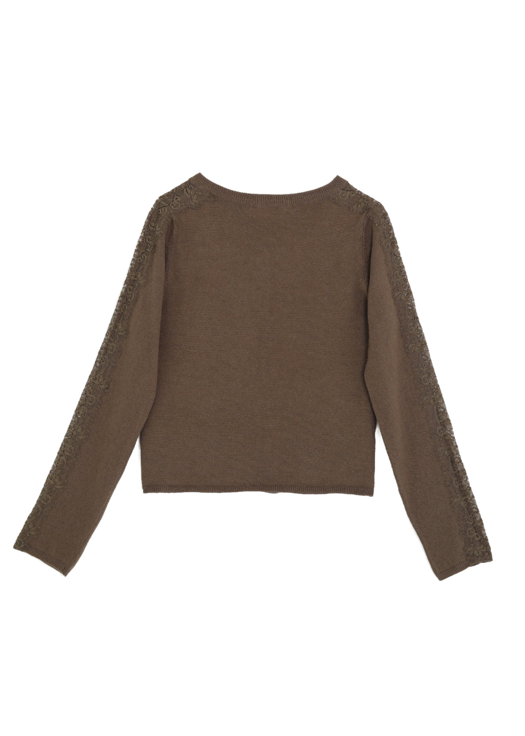 Rundhals cardigan - Moss Green