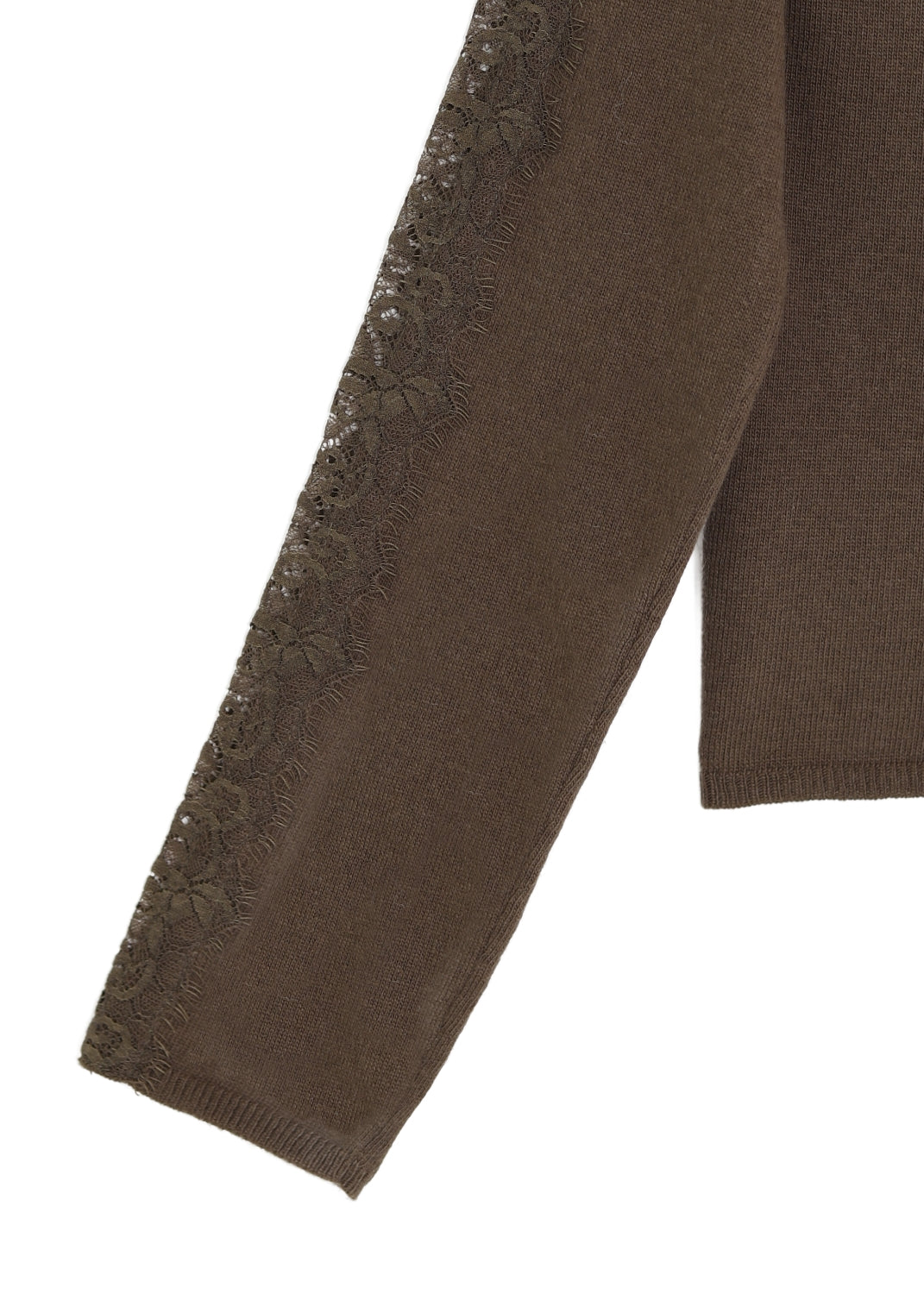 Rundhals cardigan - Moss Green