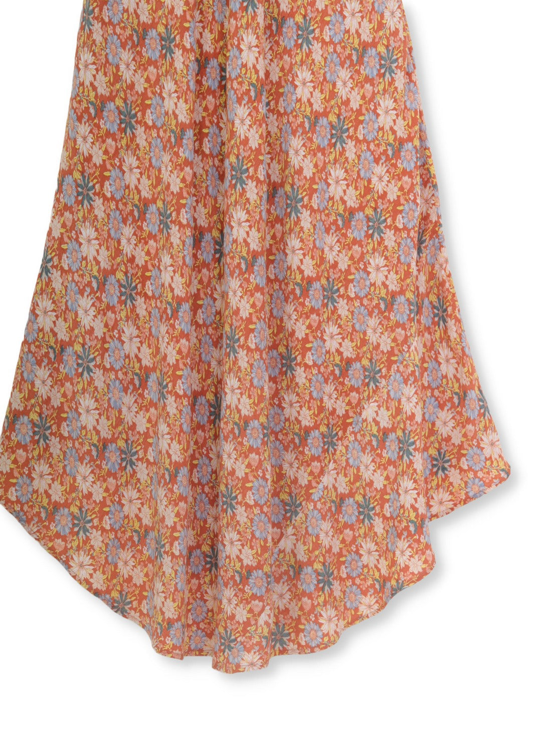Maxilång klänning i viskos med kort ärm | Minna Denim Daisy