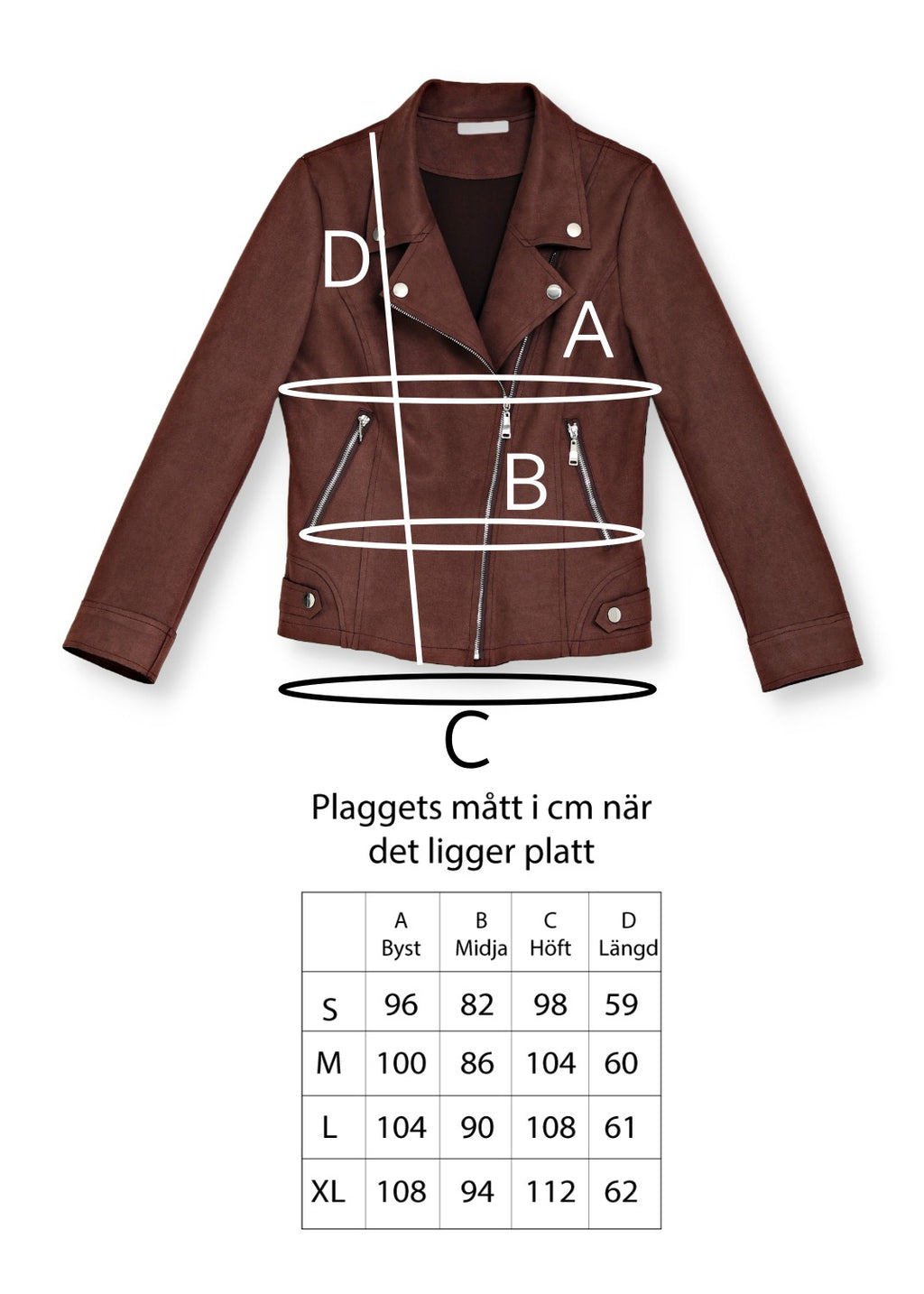 Biker jacka - coffee brown