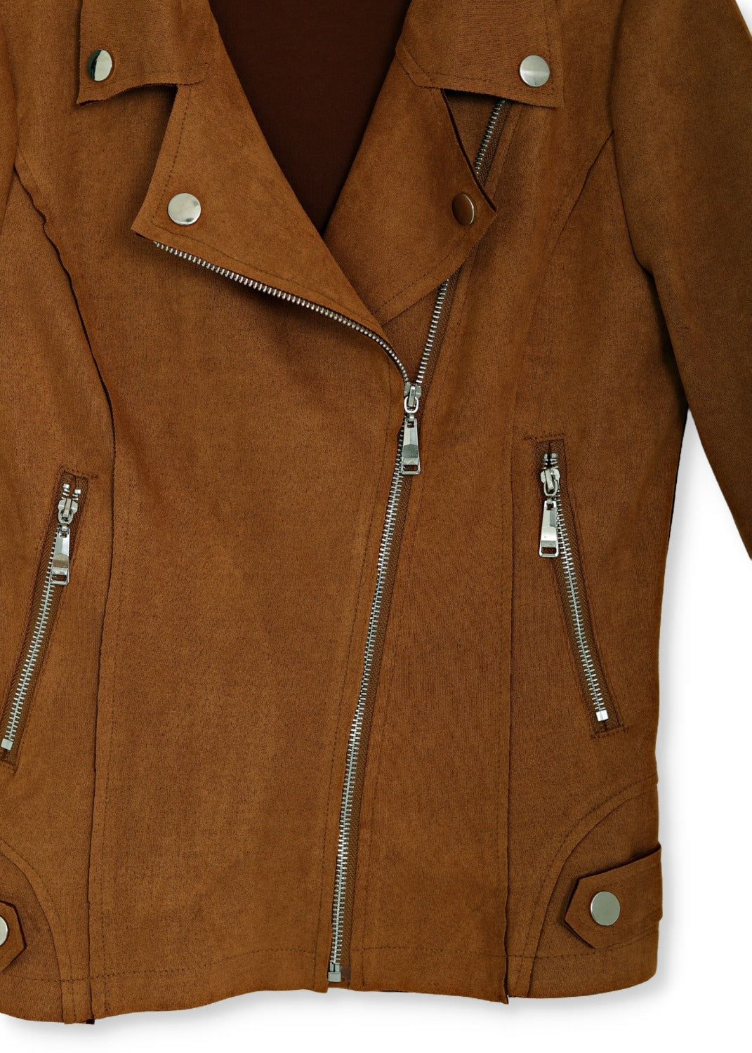 Biker jacka - cognac