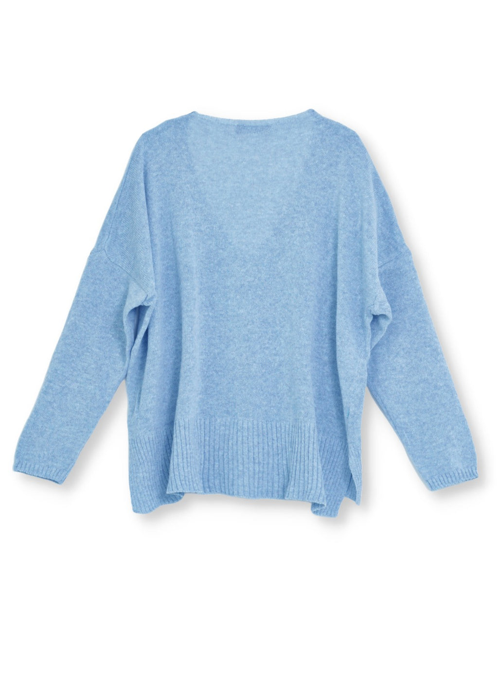V-ringad cardigan - sky blue