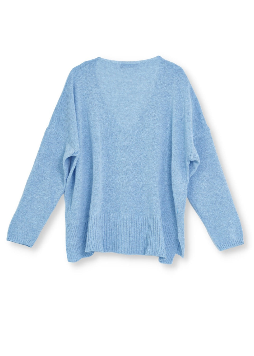 V-ringad cardigan - sky blue