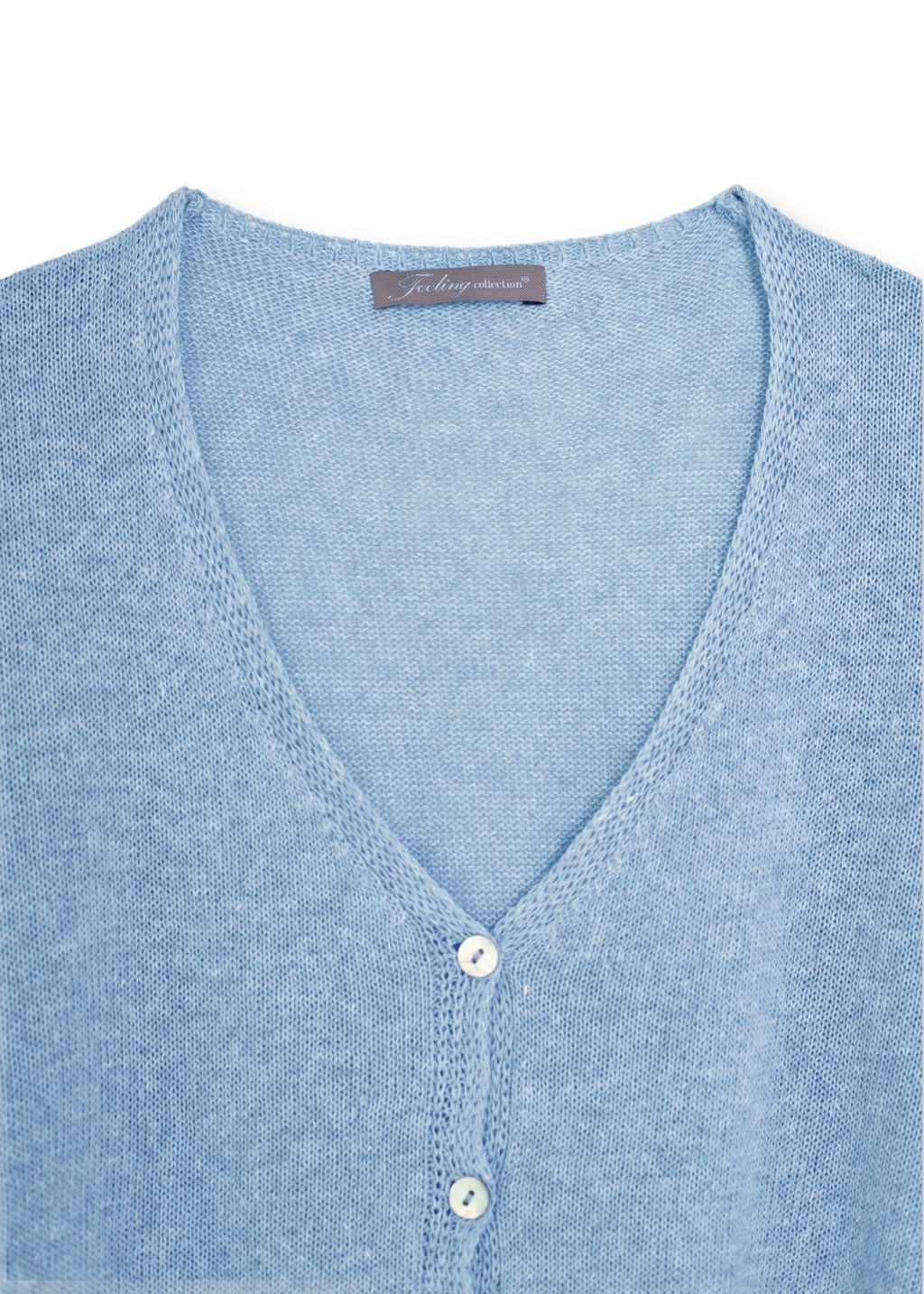 V-ringad cardigan - sky blue