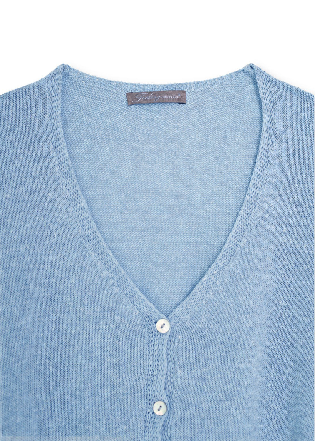 V-ringad cardigan - sky blue