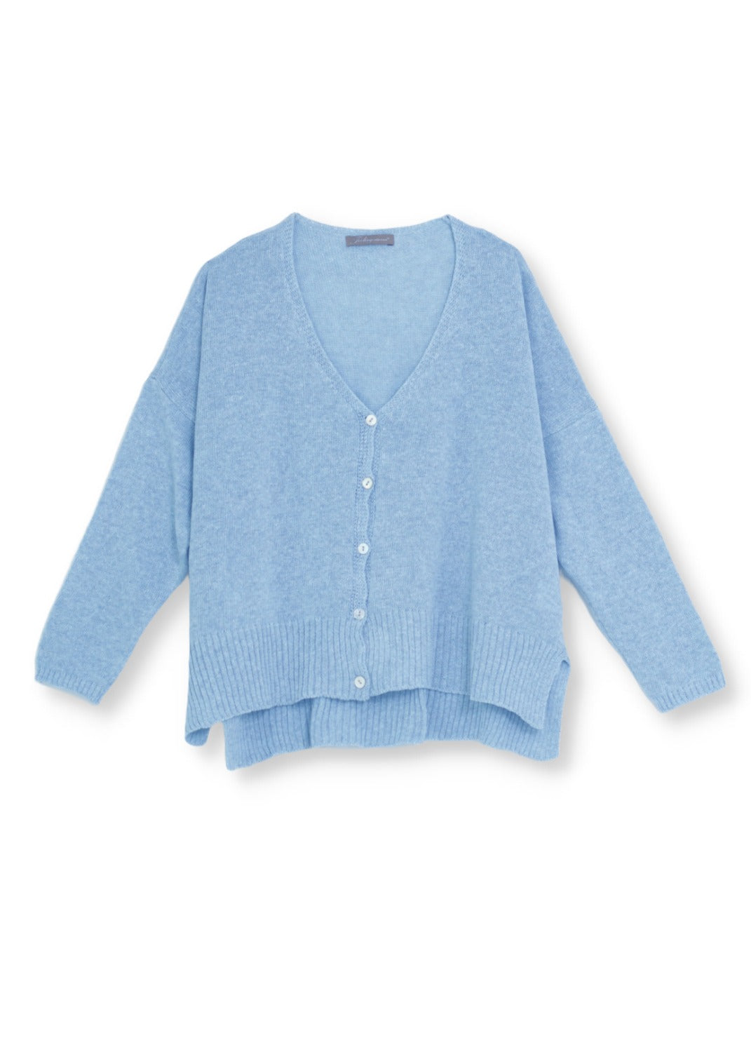 V-ringad cardigan - sky blue