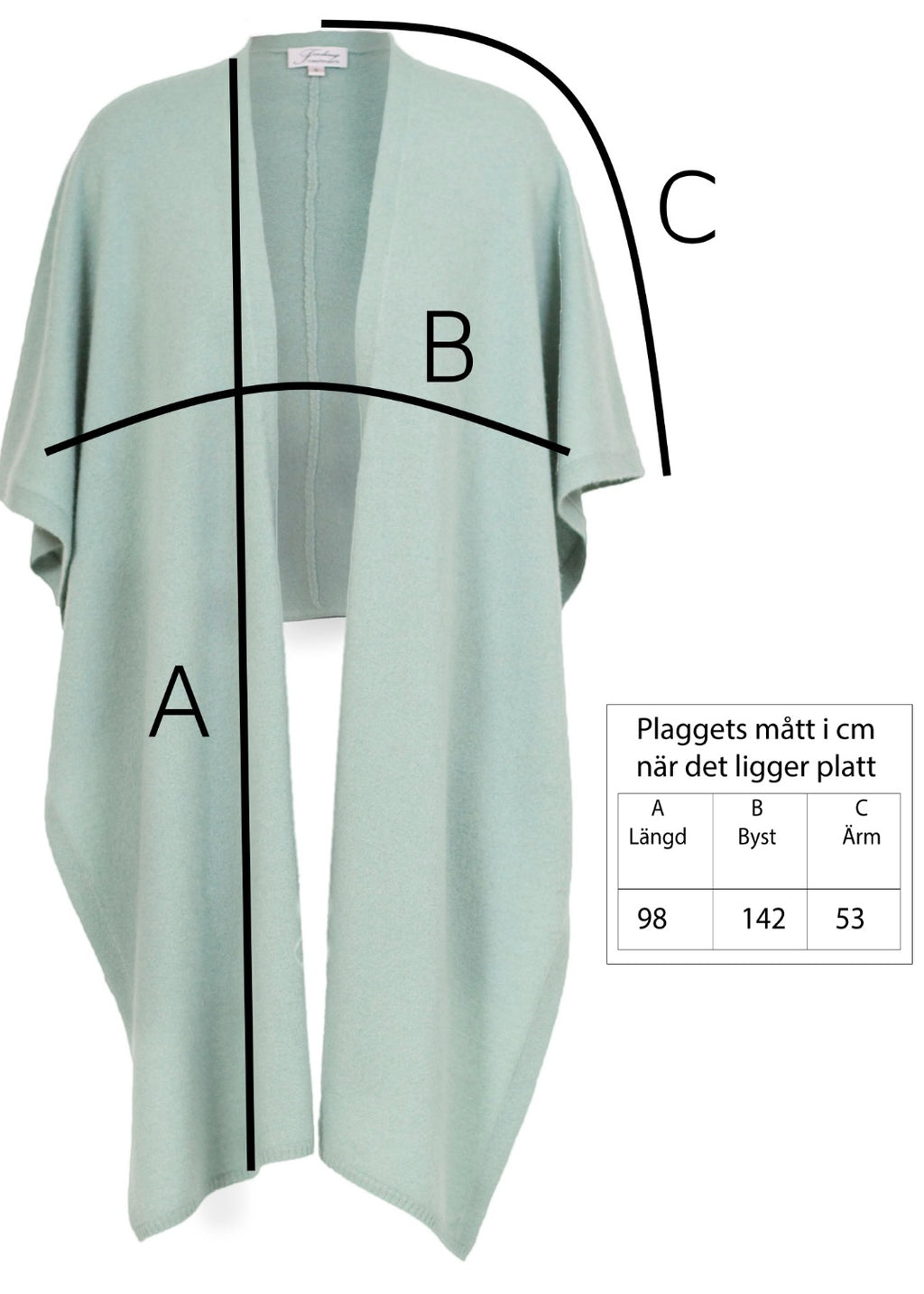 Kashmir Cape - Celadon green