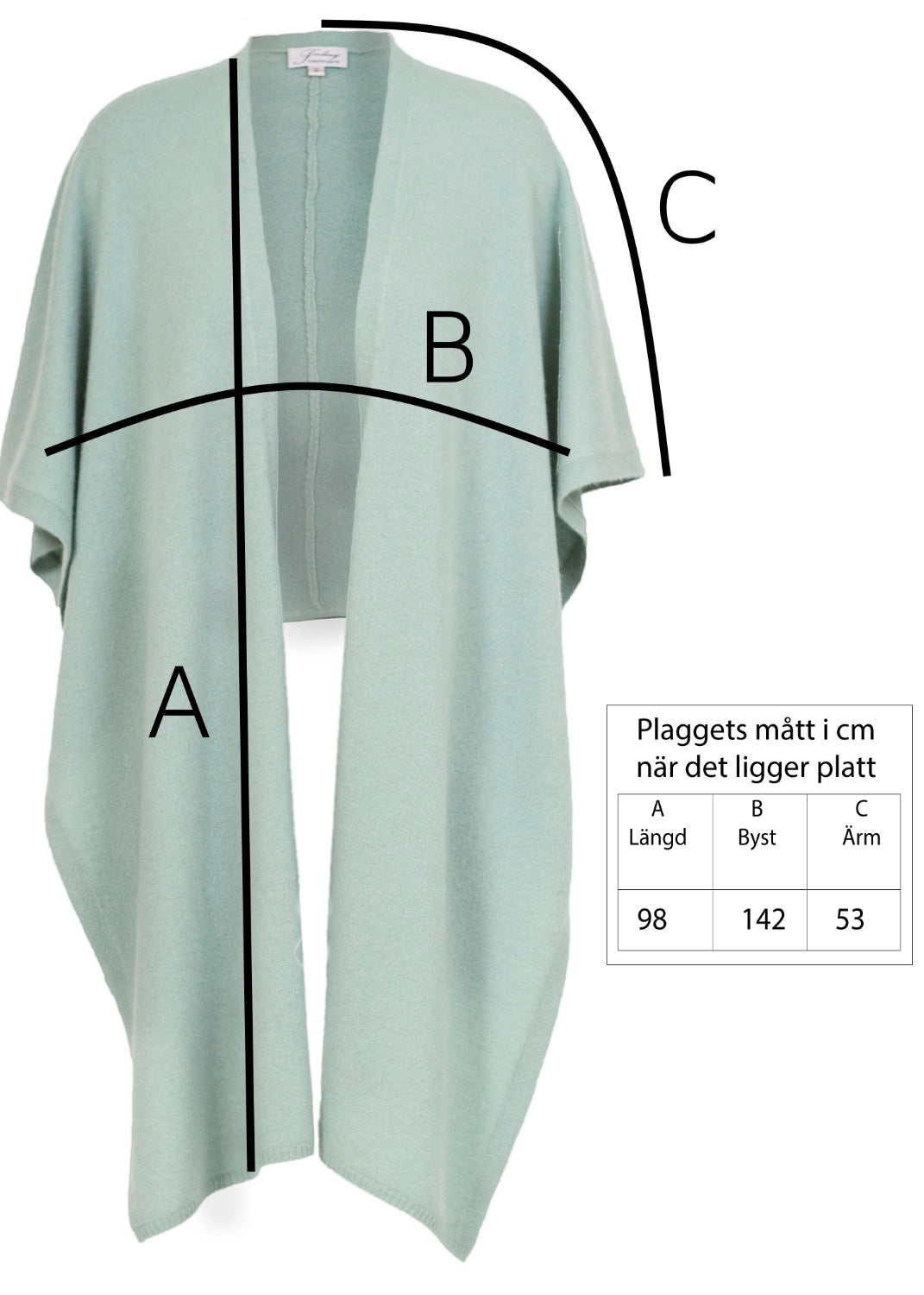 Kashmir Cape - Celadon green