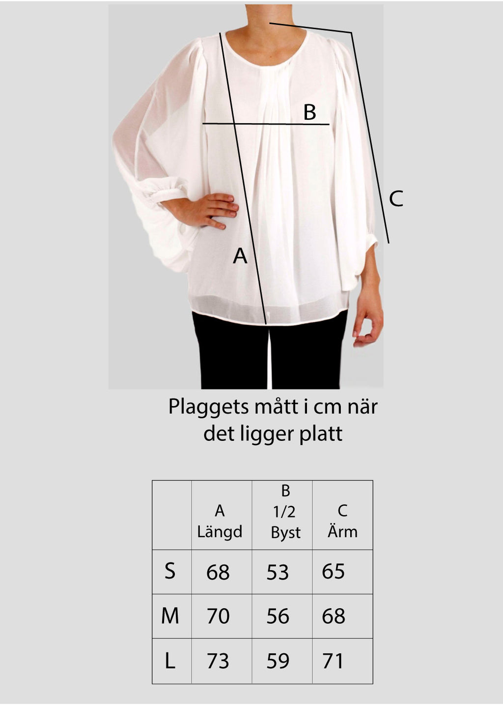Stilfull georgette blus med fjäril ärmar