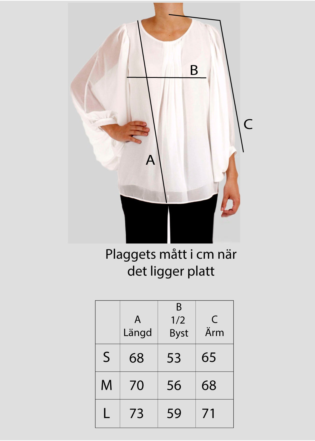 Stilfull georgette blus med fjäril ärmar