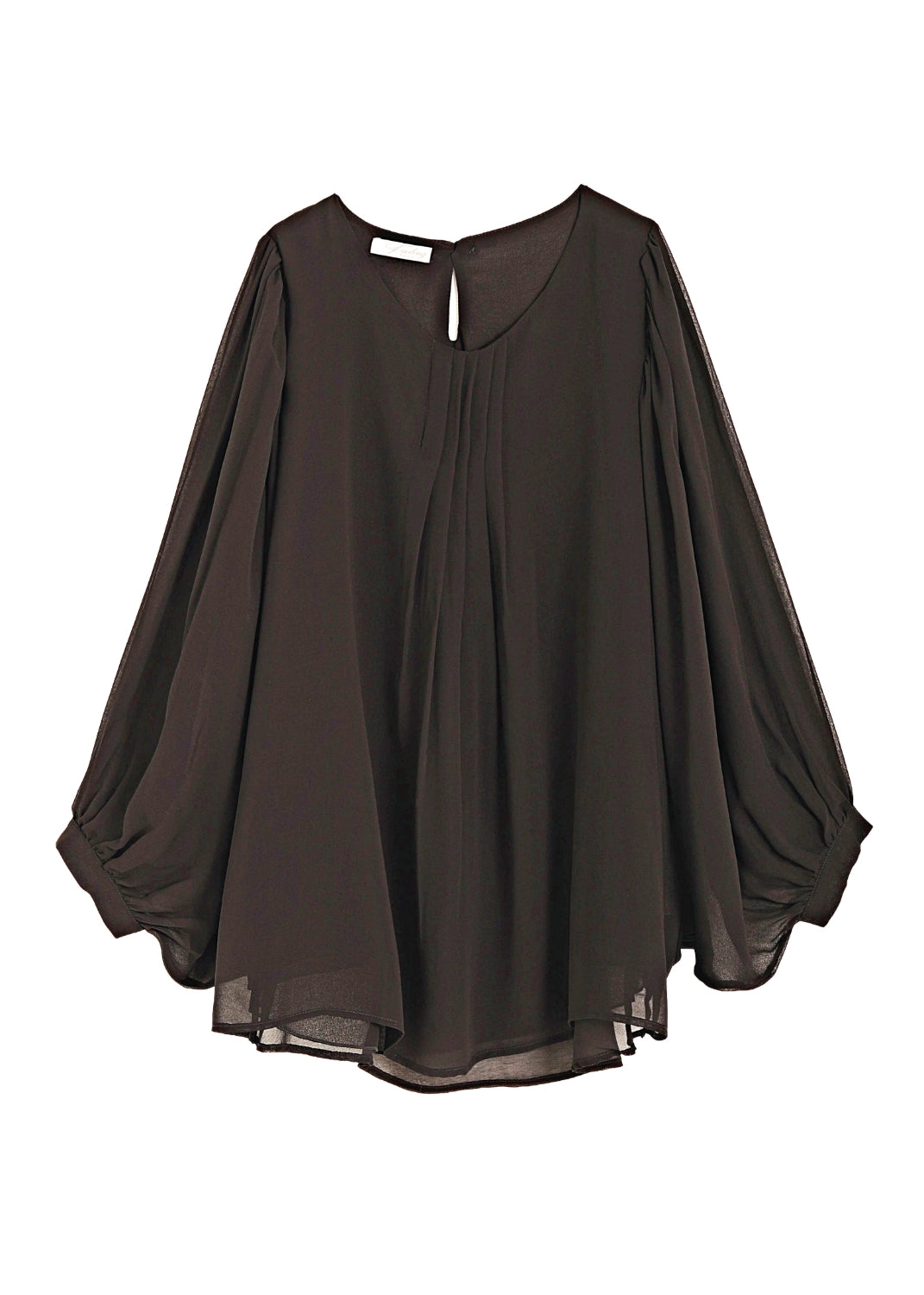 Stilfull georgette blus med fjäril ärmar