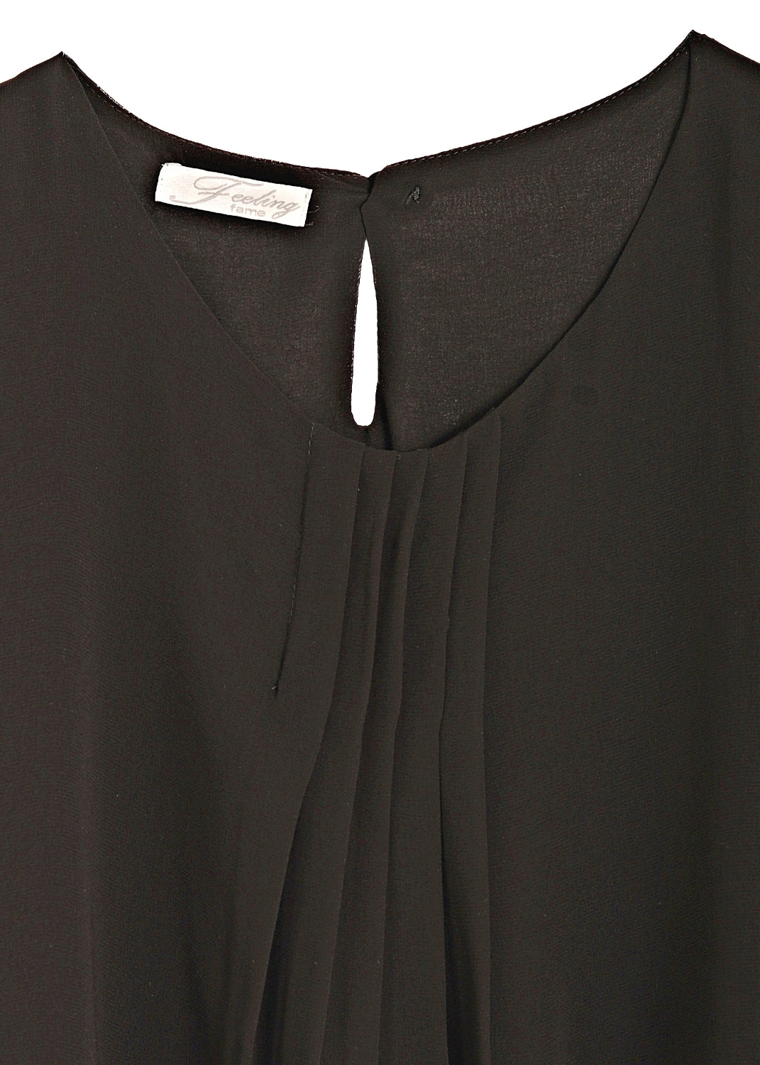 Stilfull georgette blus med fjäril ärmar