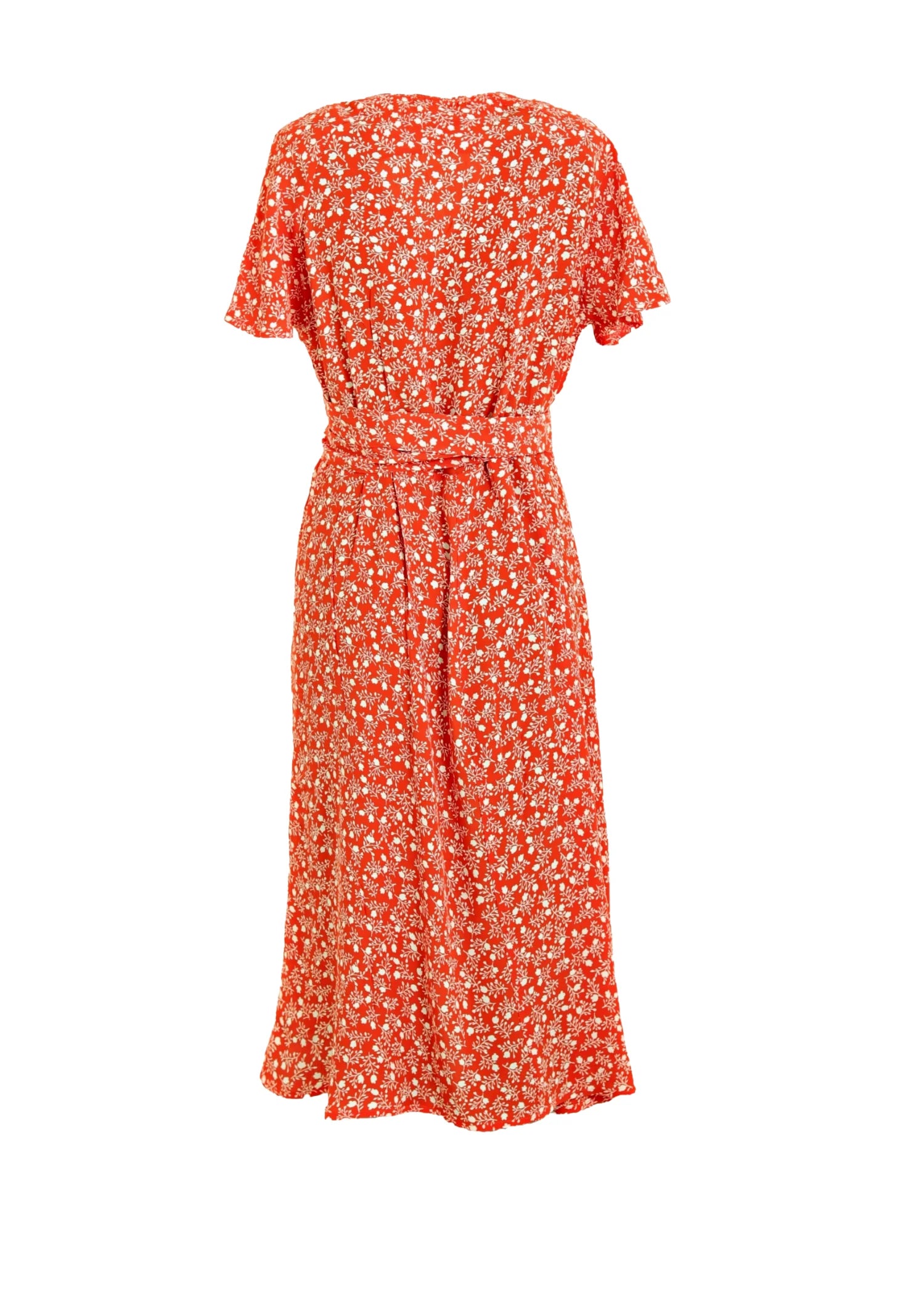 Omlottklänning i viskos crepe | Gilda orange