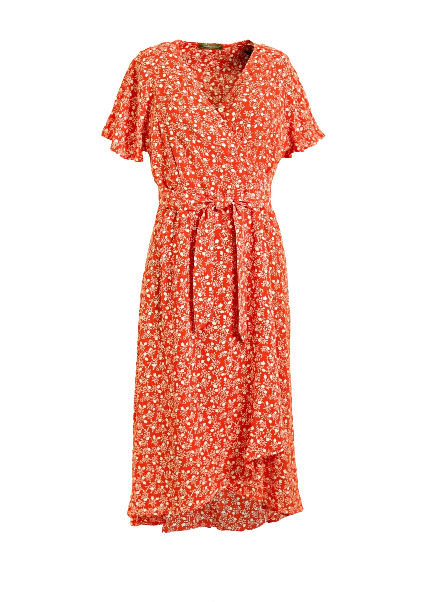 Omlottklänning i viskos crepe | Gilda orange