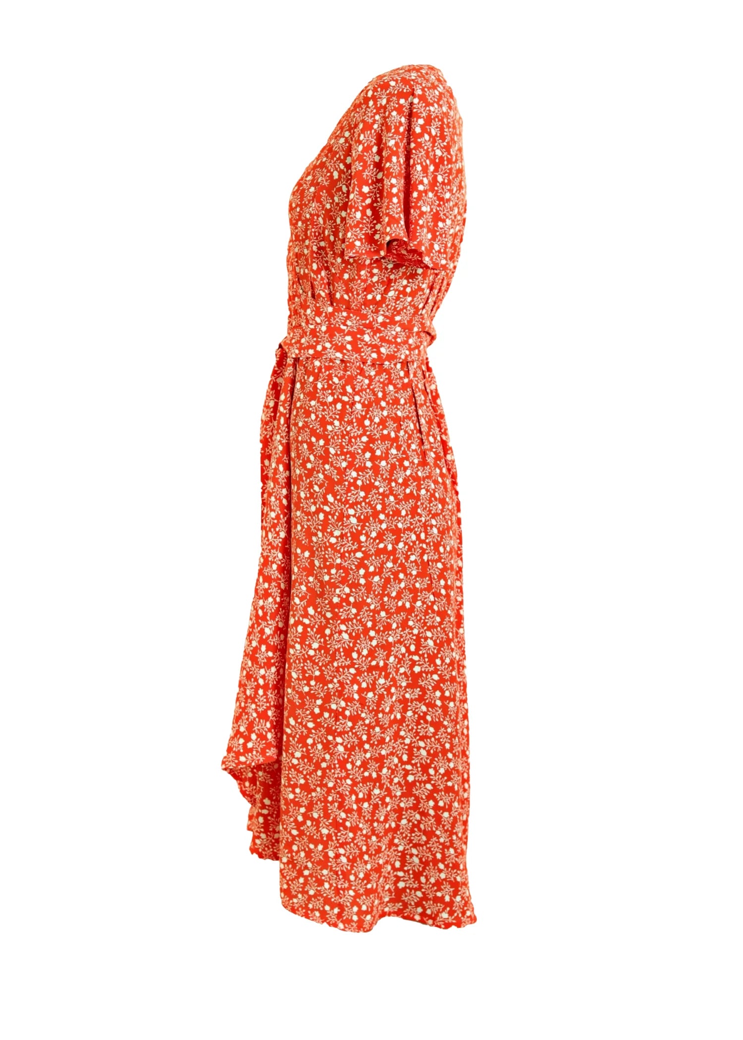 Omlottklänning i viskos crepe | Gilda orange