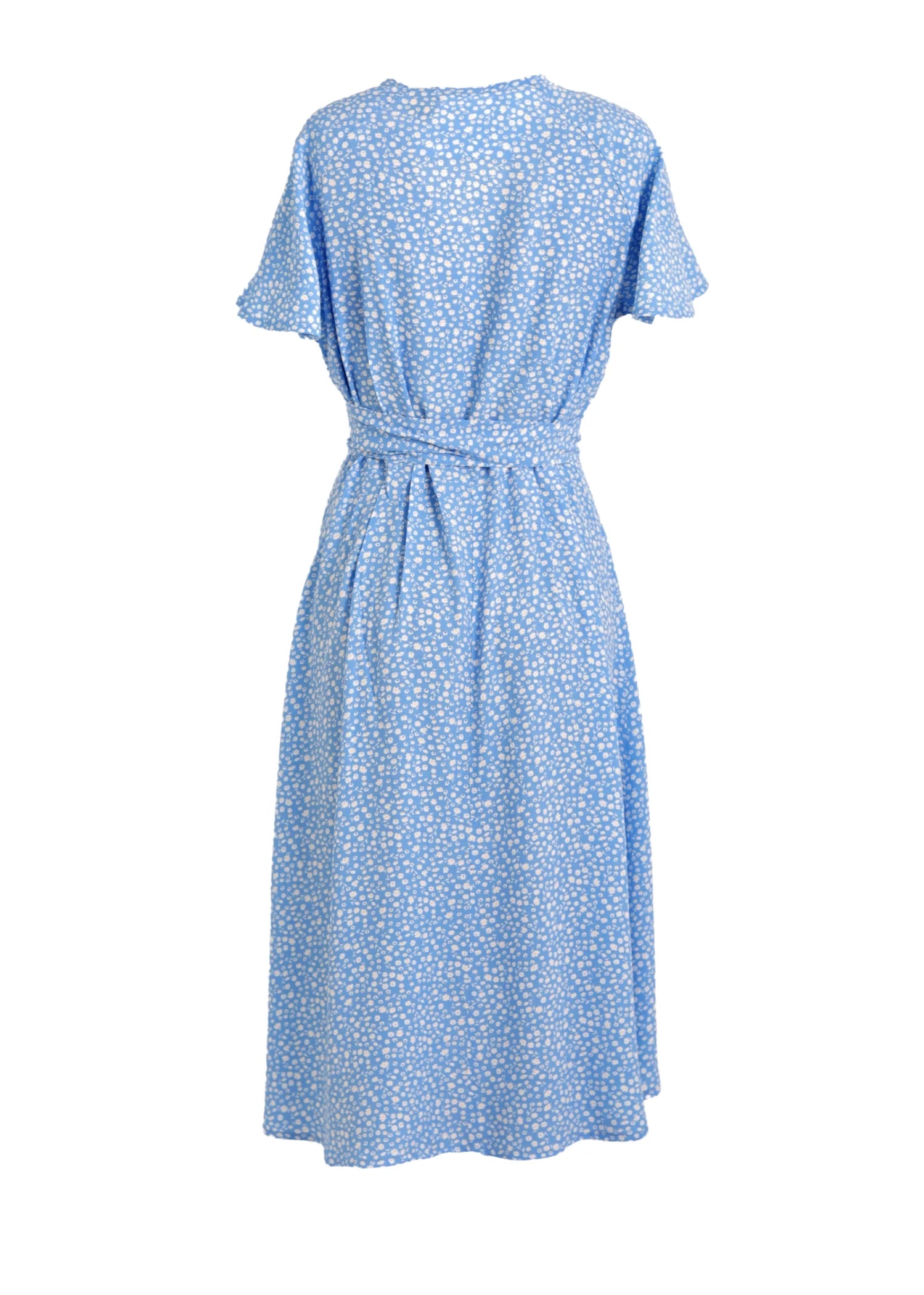 Omlott klänning i viskos crepe | Gilda sky blue