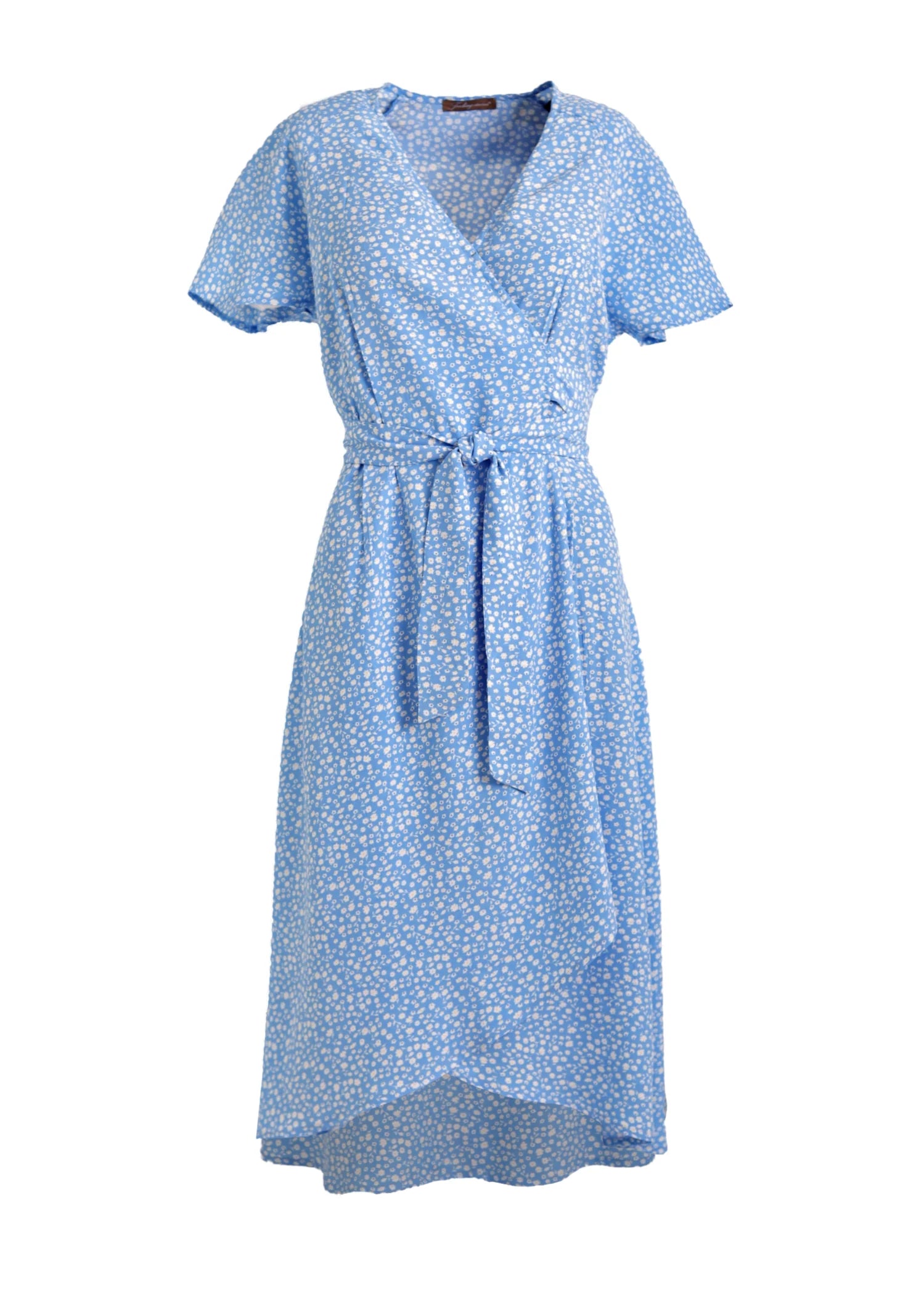 Omlott klänning i viskos crepe | Gilda sky blue