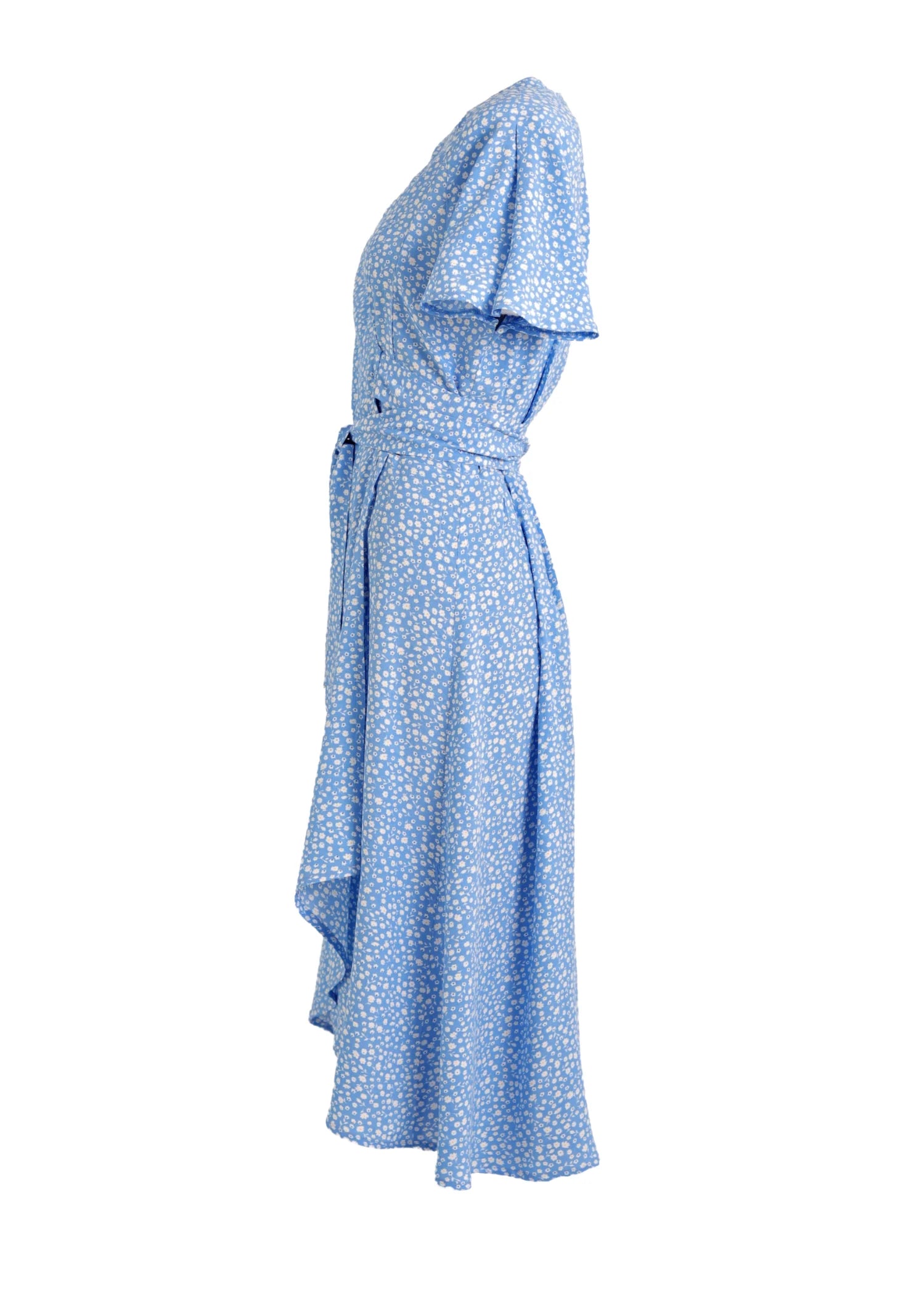 Omlott klänning i viskos crepe | Gilda sky blue