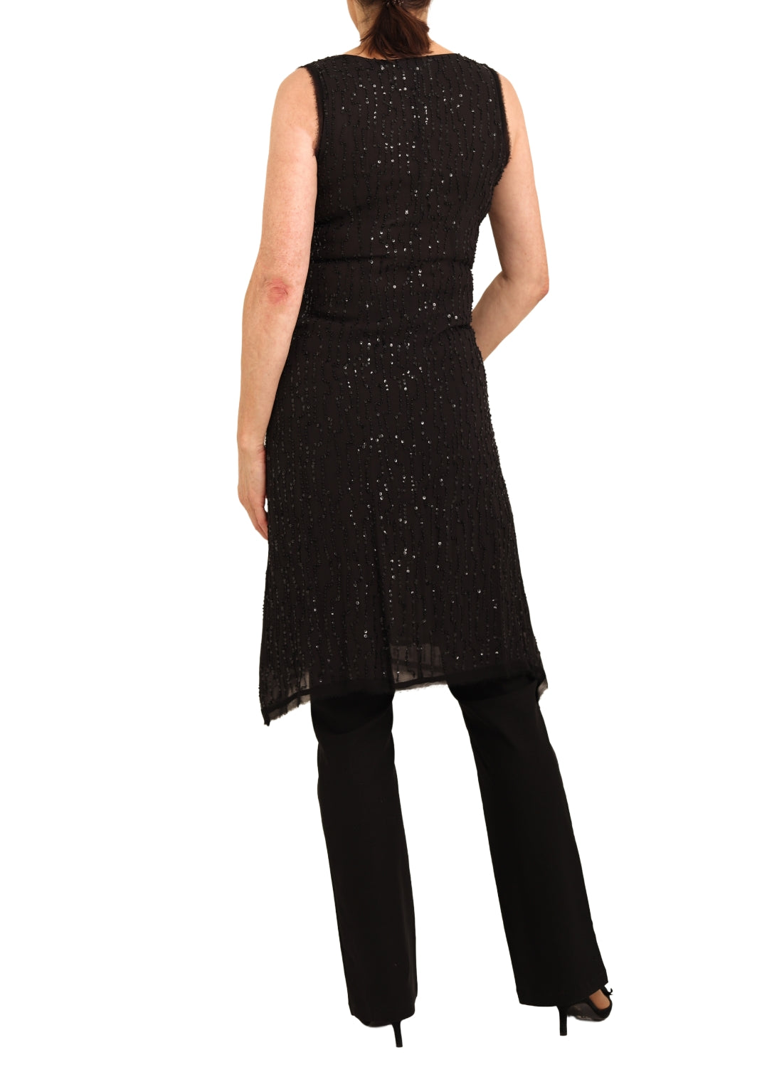 Pärlbroderad klänning - Black