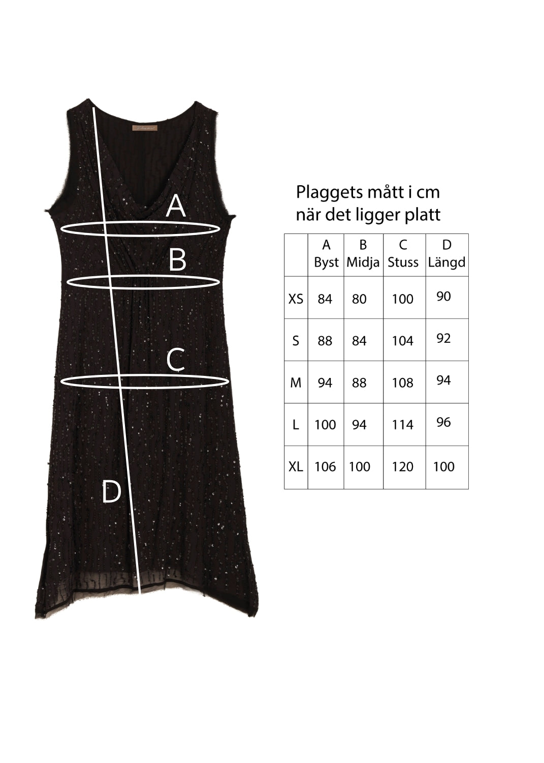 Pärlbroderad klänning - Black