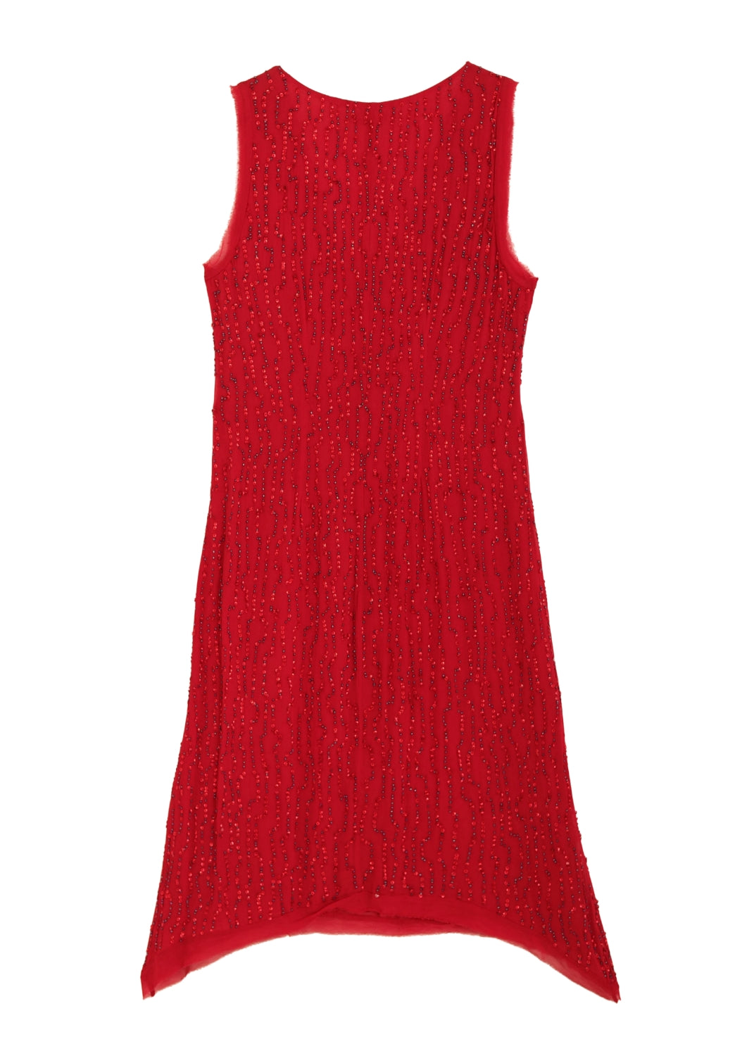 Pärlbroderad klänning - Red