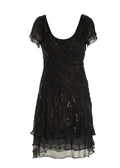 Pärlborderad kort Klänning / Tunika - black