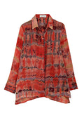 Vintage Siden blus med med skjortkrage | Kelly Amber
