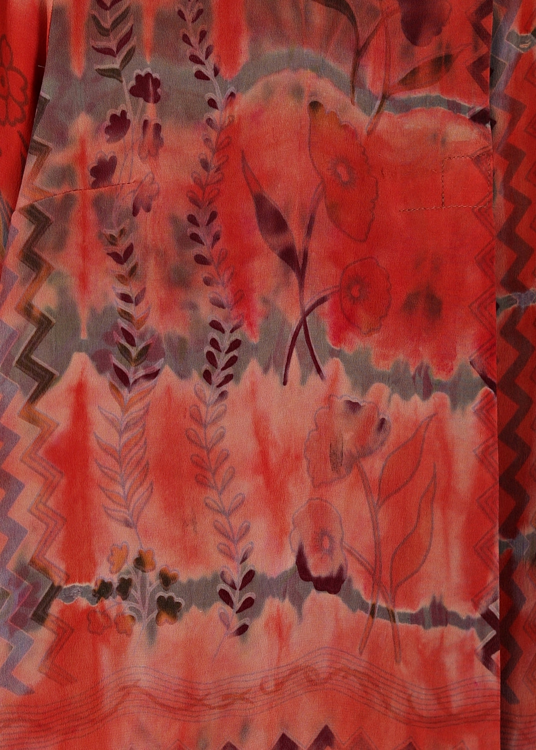 Vintage Siden blus med med skjortkrage - Amber