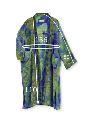 Kimono i handtryckt unikt vintage siden - 34