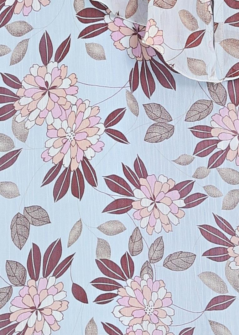 Knälång Cape-klänning i viskos chiffong