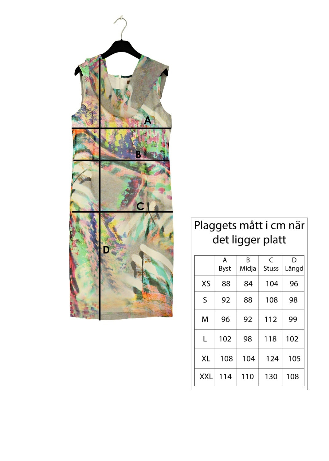 Knälång Cape-klänning i siden georgette