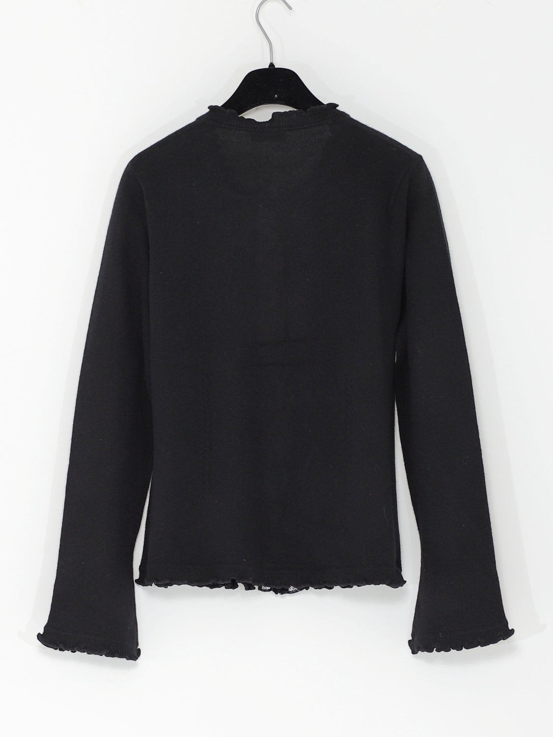 Kashmir cardigan med utsökt finish - Black