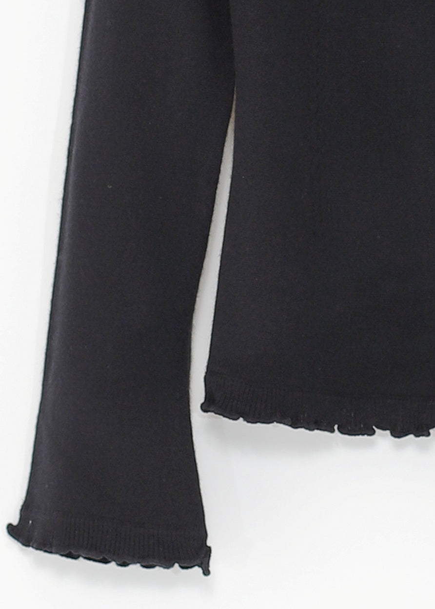 Kashmir cardigan med utsökt finish - Black