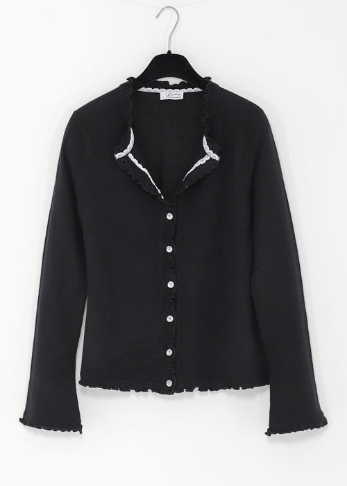 Kashmir cardigan med utsökt finish - Lill Black