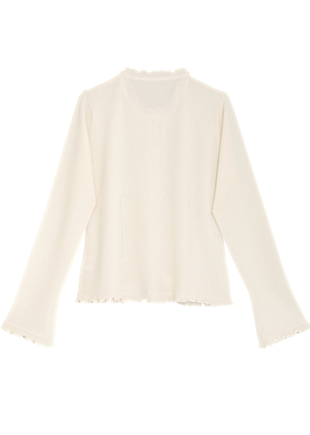 Kashmir cardigan med utsökt finish - Cream