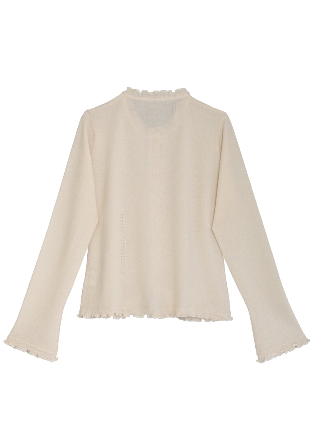 Kashmir cardigan med utsökt finish - Cream