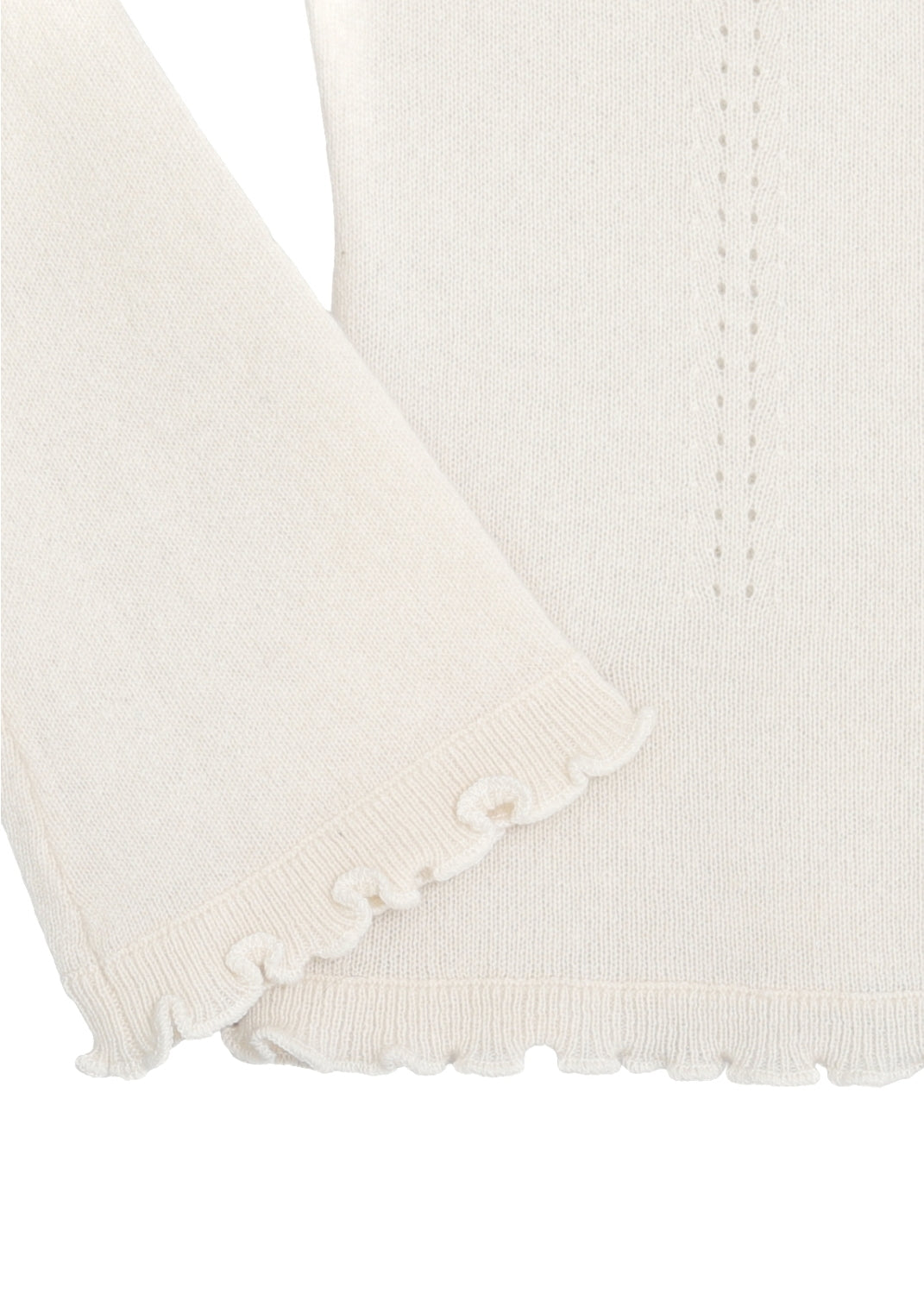 Kashmir cardigan med utsökt finish - Cream