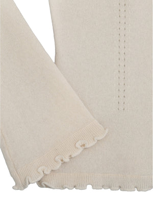 Kashmir cardigan med utsökt finish - Cream