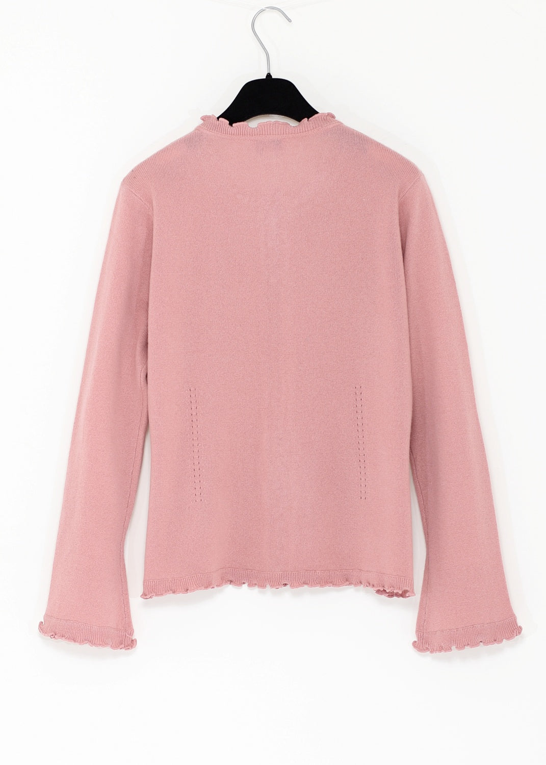 Kashmir cardigan med utsökt finish - Misty rose